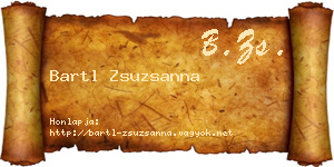 Bartl Zsuzsanna névjegykártya